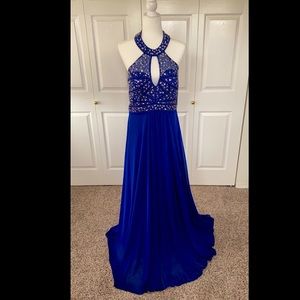 David’s Bridal Evening Gown Size 15 Deep Blue